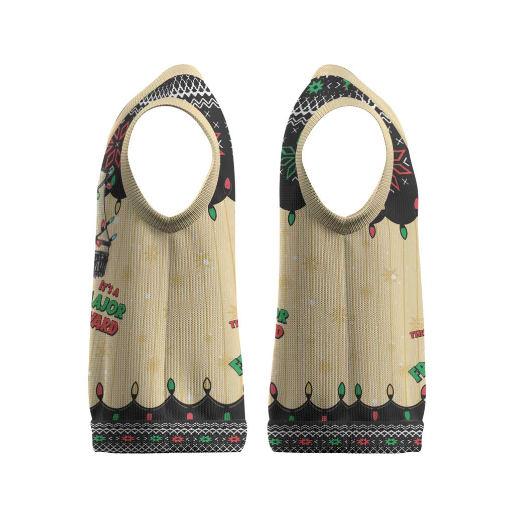 Christmas Story Christmas Knitted V-Neck Vest Fragile Leg Lamp - Wonder Print Shop
