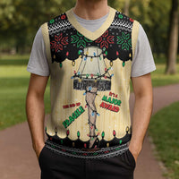 Christmas Story Christmas Knitted V-Neck Vest Fragile Leg Lamp - Wonder Print Shop