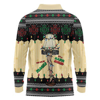 Christmas Story Long Sleeve Polo Shirt Fragile Leg Lamp - Wonder Print Shop