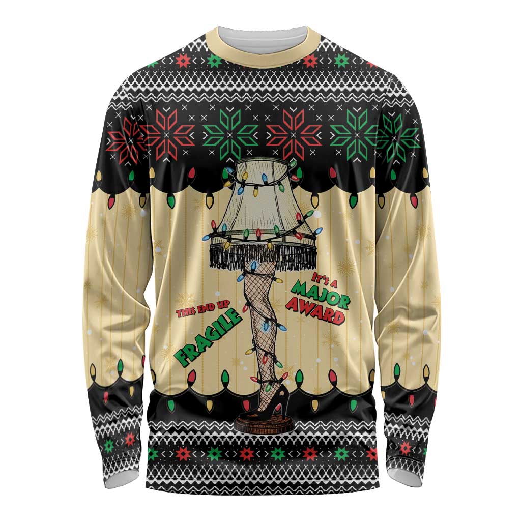 Christmas Story Long Sleeve Shirt Fragile Leg Lamp - Wonder Print Shop