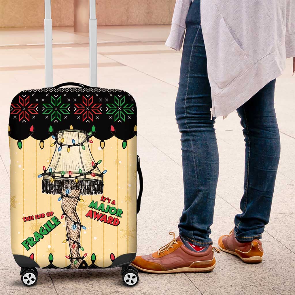Christmas Story Luggage Cover Fragile Leg Lamp - Wonder Print Shop
