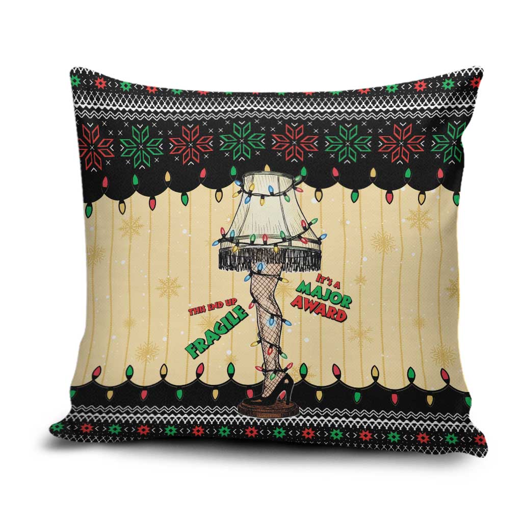 Christmas Story Pillow Cover Fragile Leg Lamp - Wonder Print Shop