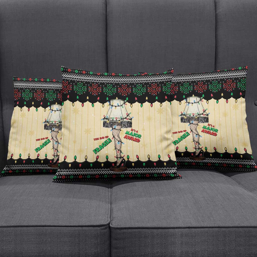 Christmas Story Pillow Cover Fragile Leg Lamp - Wonder Print Shop