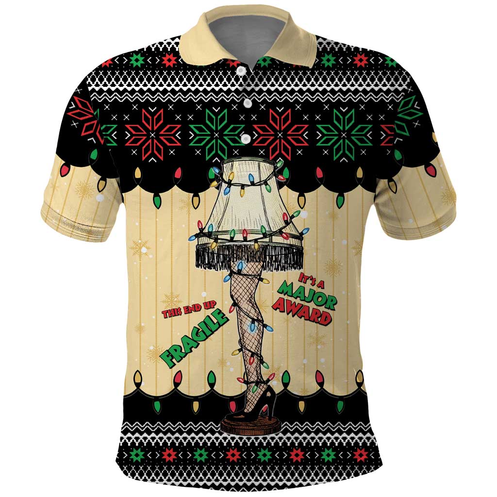 Christmas Story Polo Shirt Fragile Leg Lamp - Wonder Print Shop