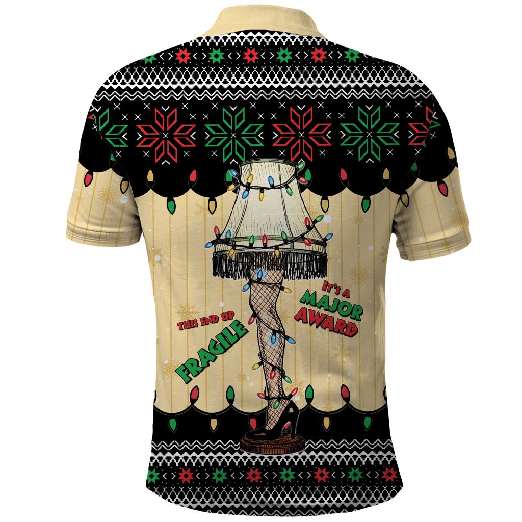 Christmas Story Polo Shirt Fragile Leg Lamp - Wonder Print Shop