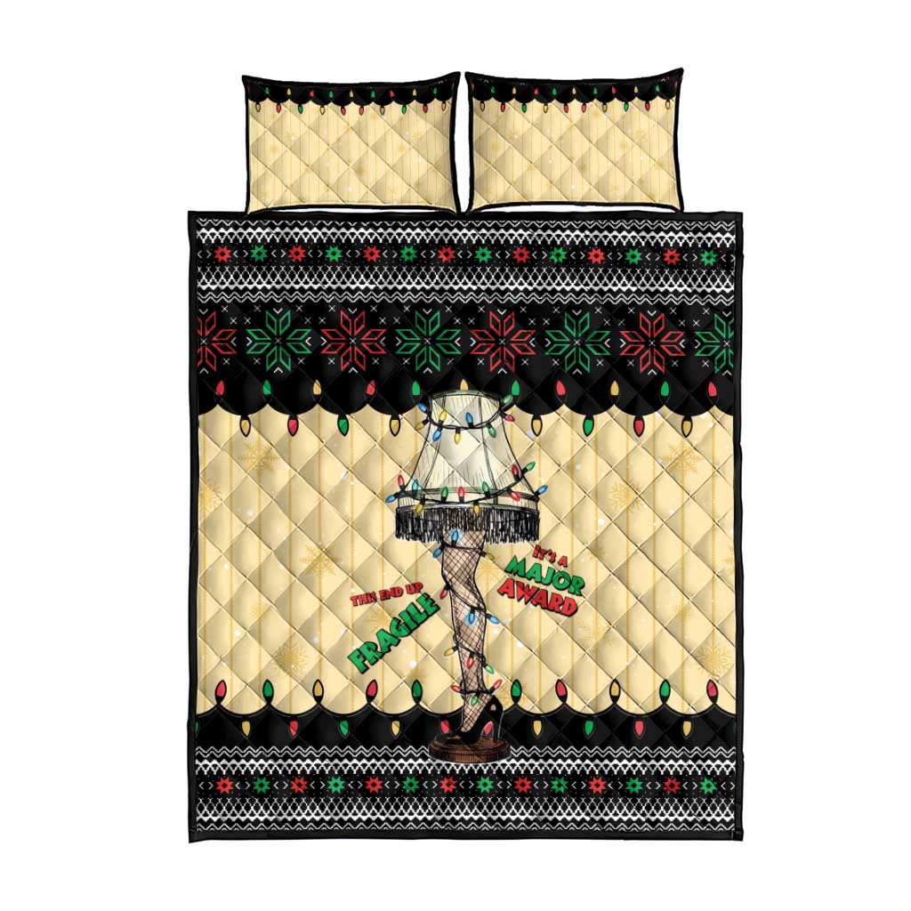Christmas Story Quilt Bed Set Fragile Leg Lamp - Wonder Print Shop