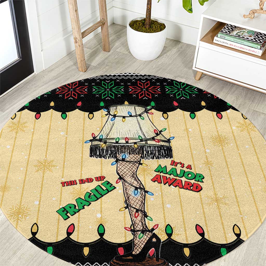 Christmas Story Round Carpet Fragile Leg Lamp - Wonder Print Shop