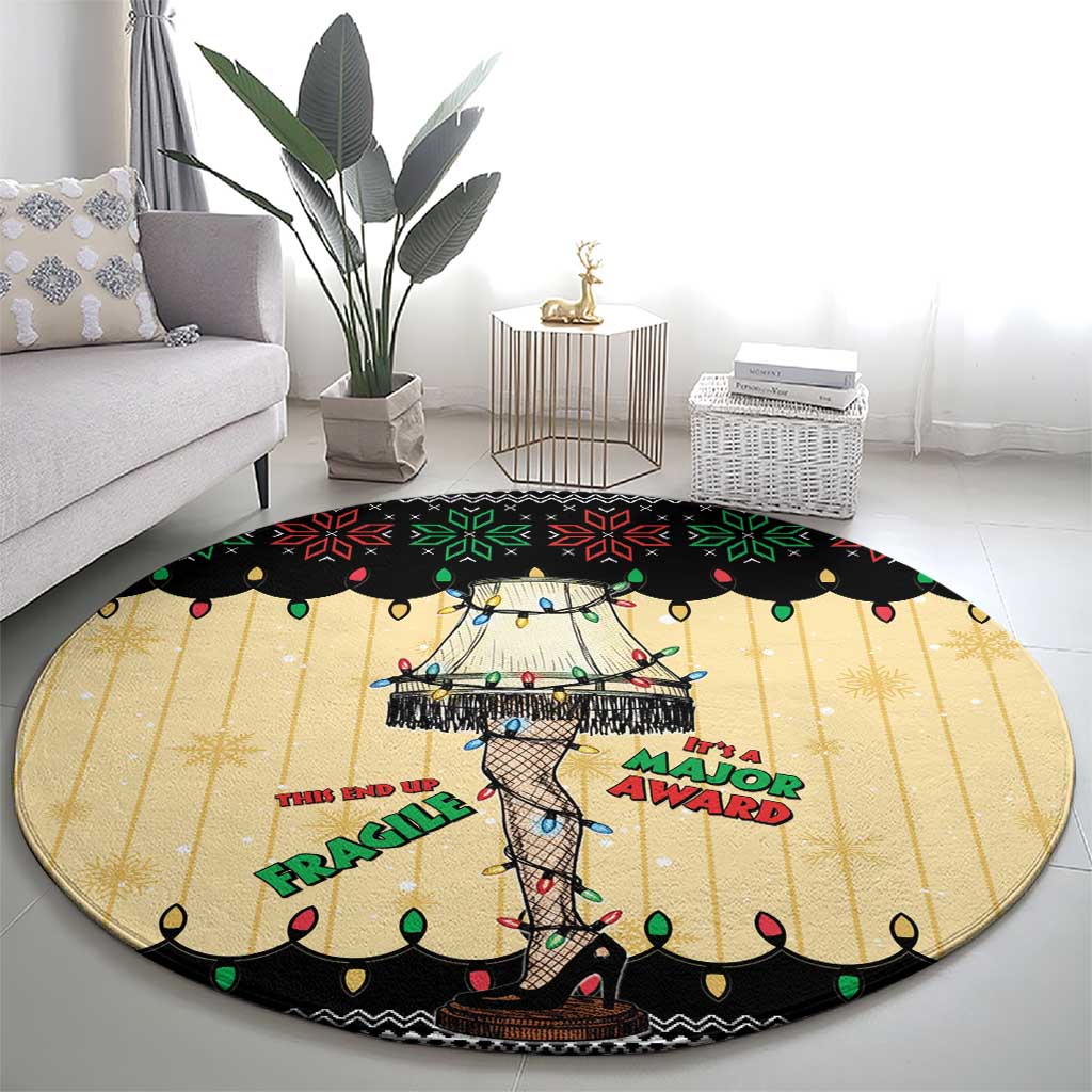 Christmas Story Round Carpet Fragile Leg Lamp - Wonder Print Shop