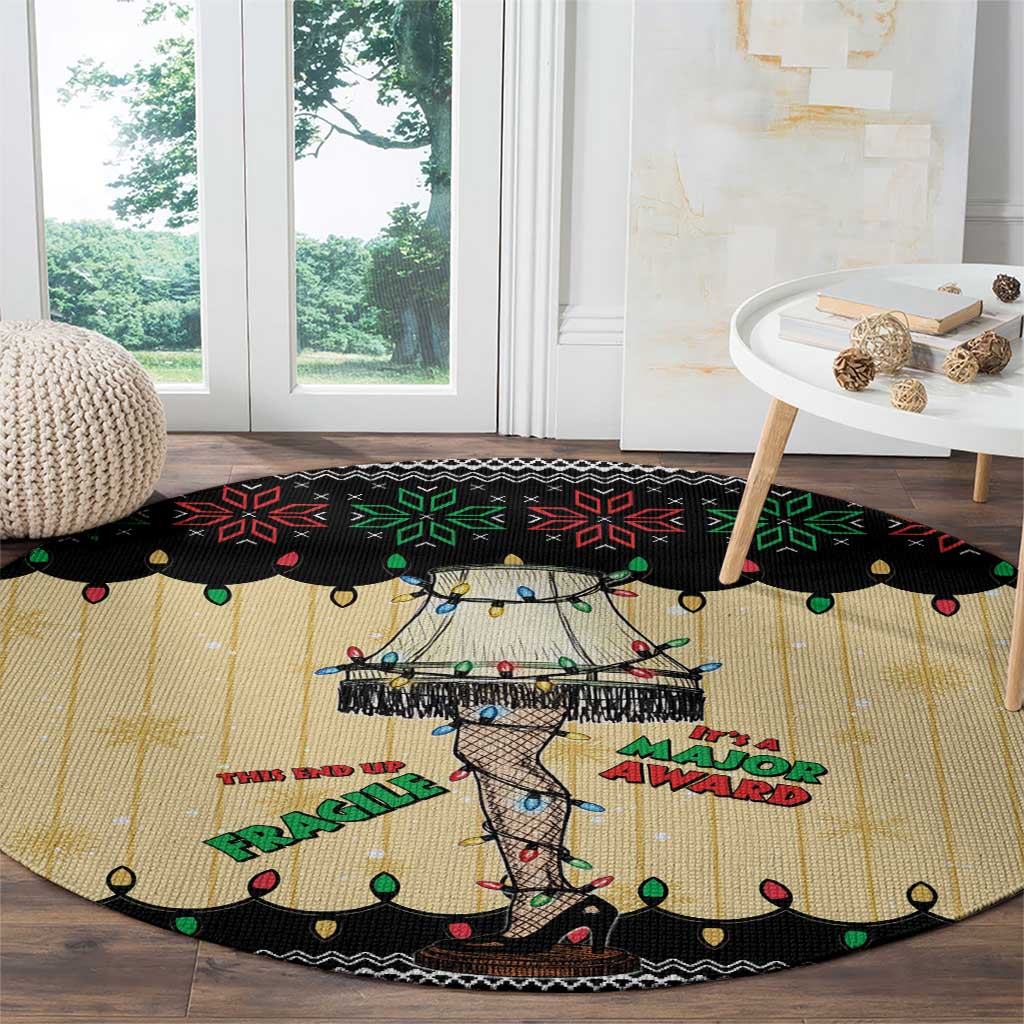 Christmas Story Round Carpet Fragile Leg Lamp - Wonder Print Shop