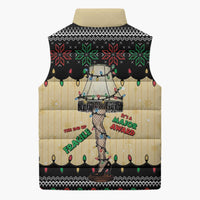 Christmas Story Sleeveless Puffer Jacket Fragile Leg Lamp - Wonder Print Shop