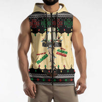 Christmas Story Sleeveless Zip Hoodie Fragile Leg Lamp - Wonder Print Shop