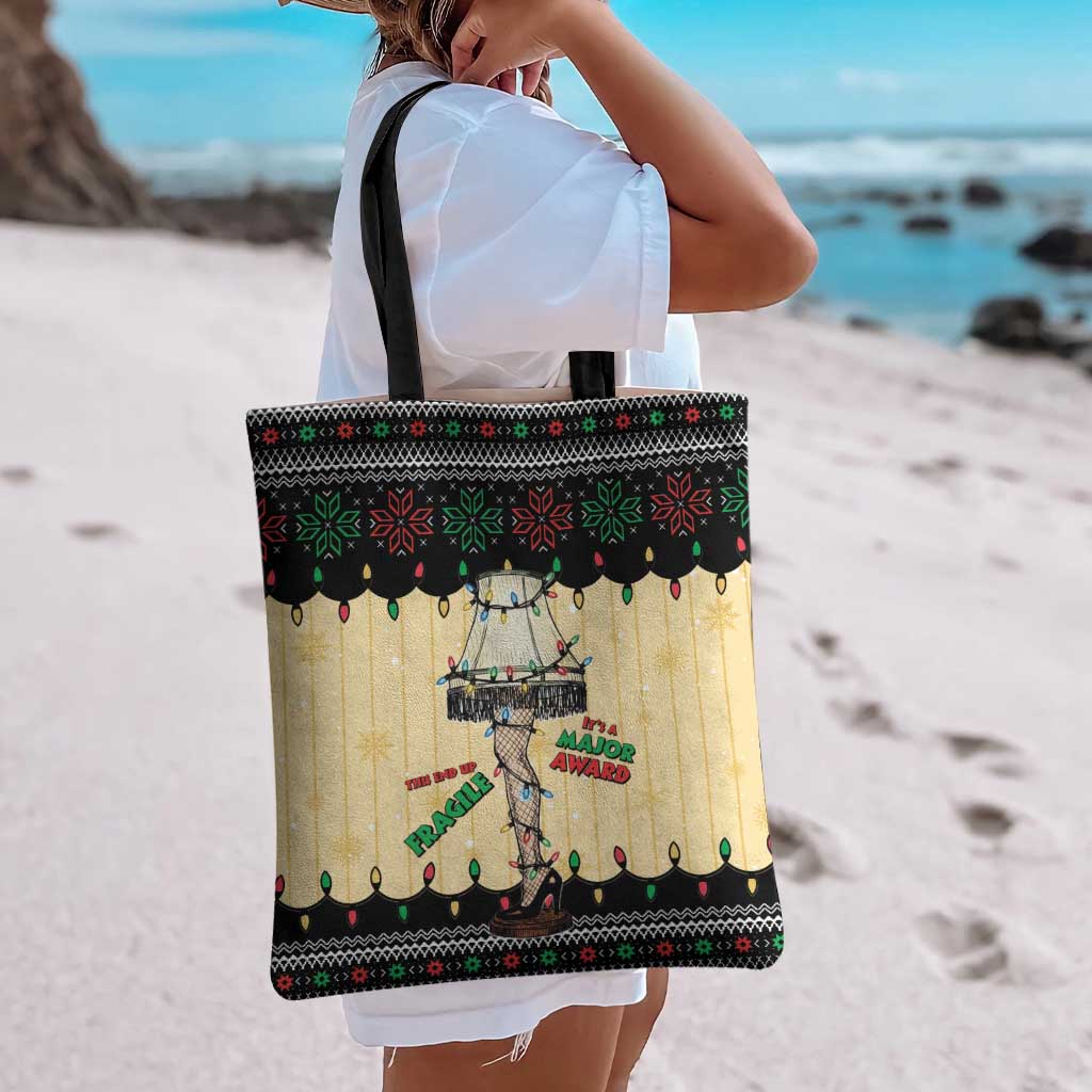 Christmas Story Tote Bag Fragile Leg Lamp - Wonder Print Shop