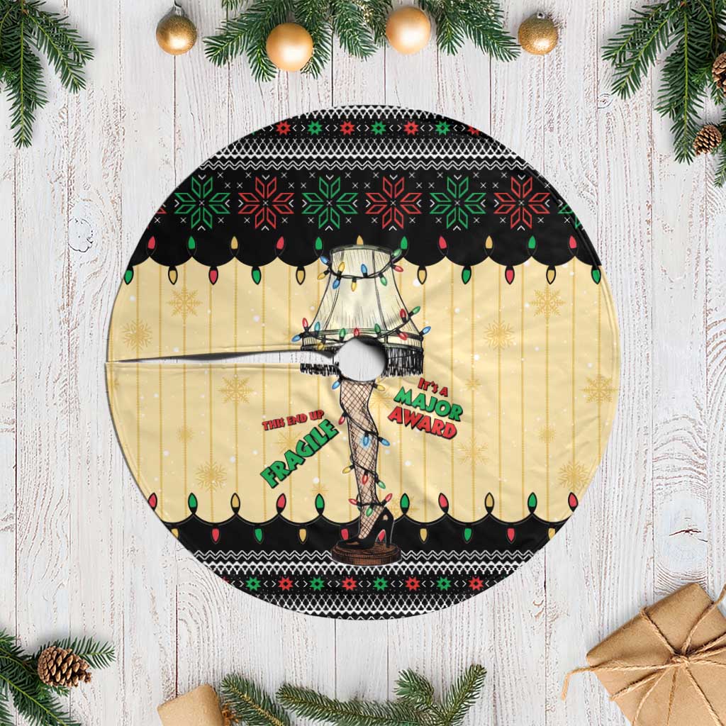 Christmas Story Tree Skirt Fragile Leg Lamp - Wonder Print Shop