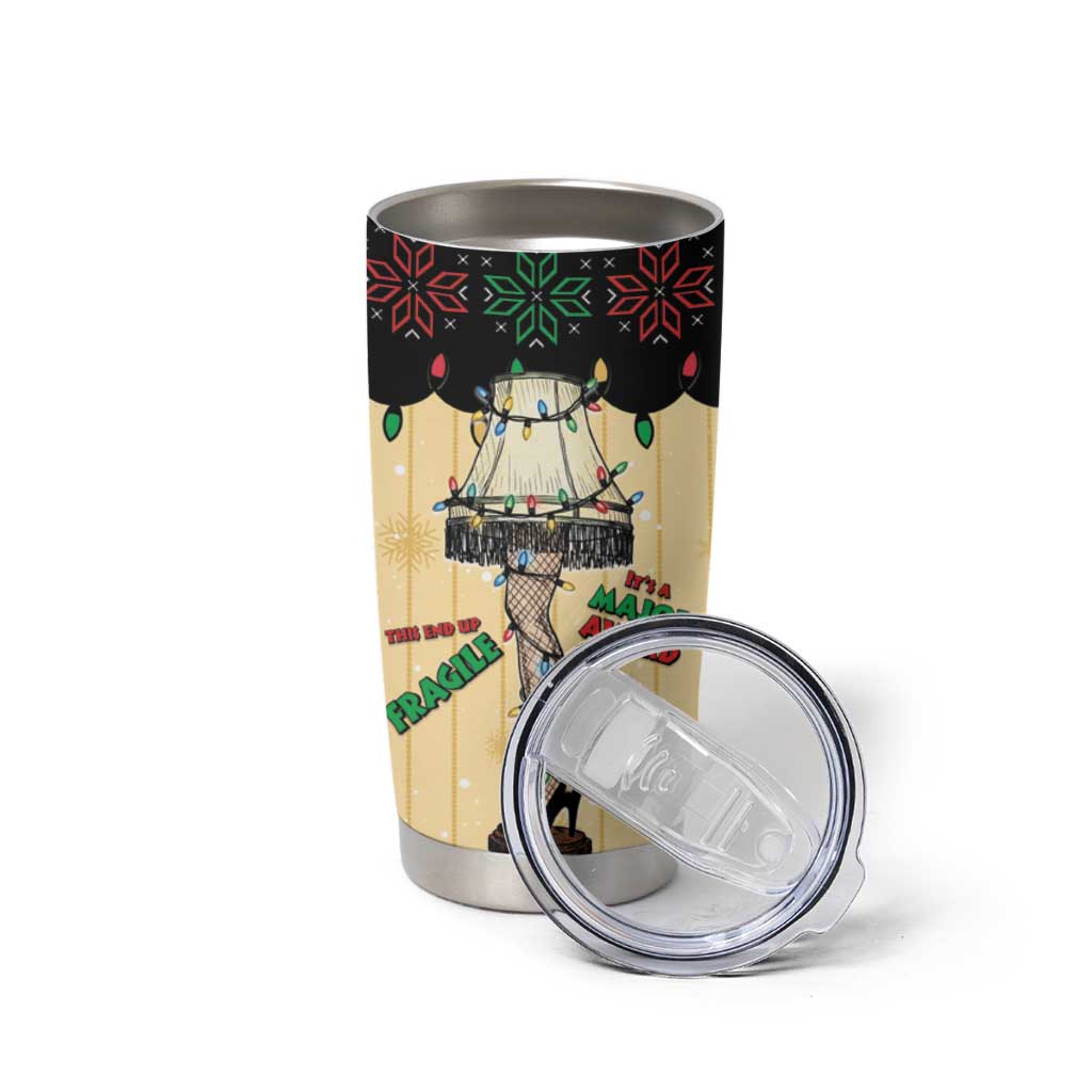 Christmas Story Tumbler Cup Fragile Leg Lamp - Wonder Print Shop