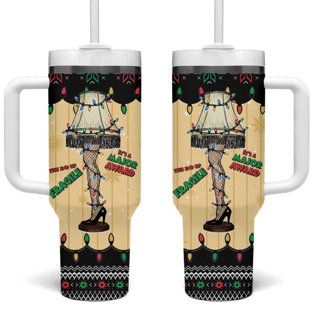 Christmas Story Tumbler With Handle Fragile Leg Lamp - Wonder Print Shop
