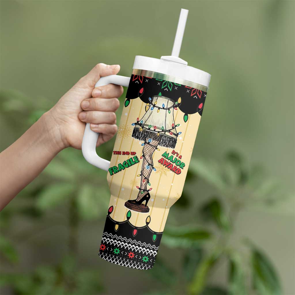 Christmas Story Tumbler With Handle Fragile Leg Lamp - Wonder Print Shop