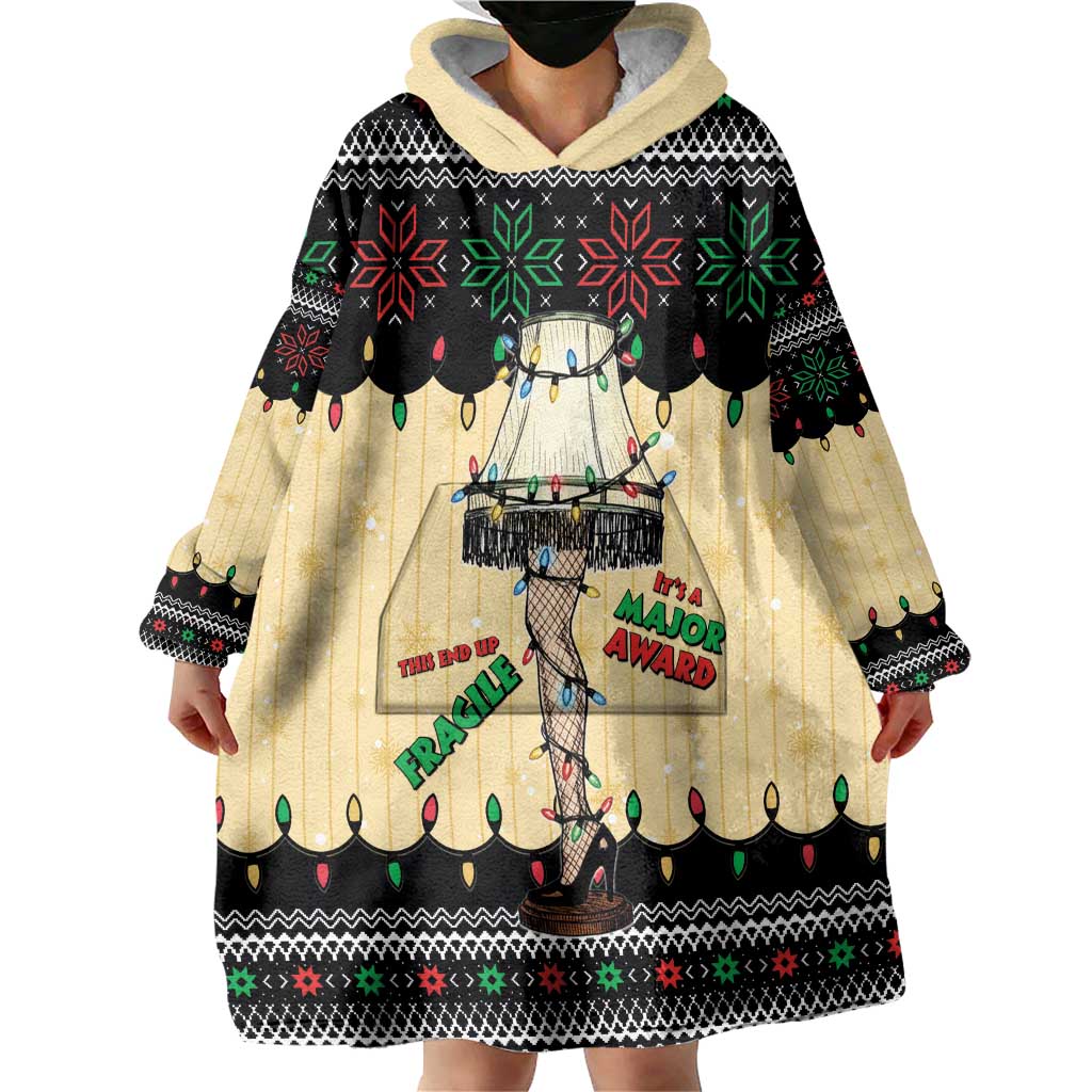 Christmas Story Wearable Blanket Hoodie Fragile Leg Lamp - Wonder Print Shop