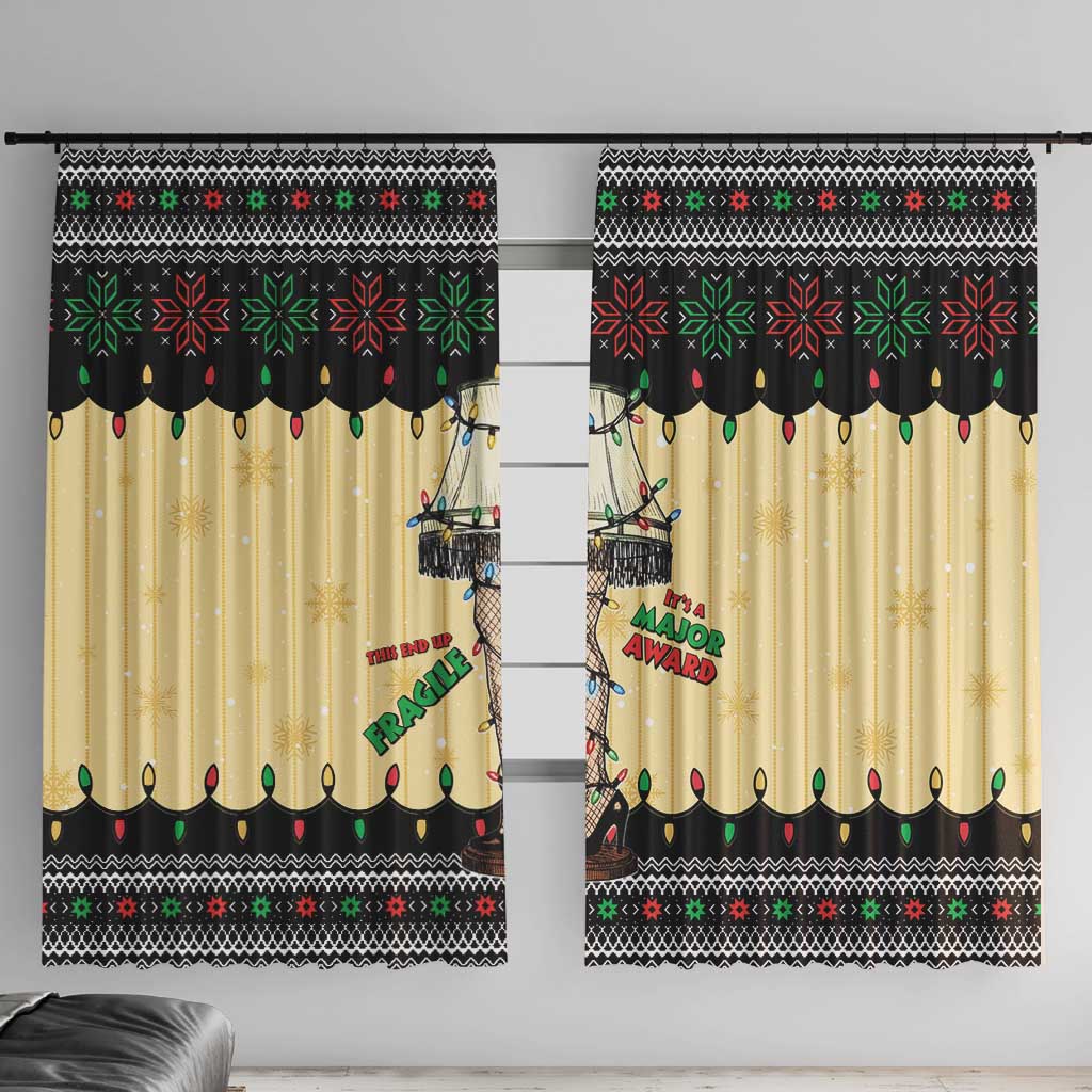 Christmas Story Window Curtain Fragile Leg Lamp - Wonder Print Shop