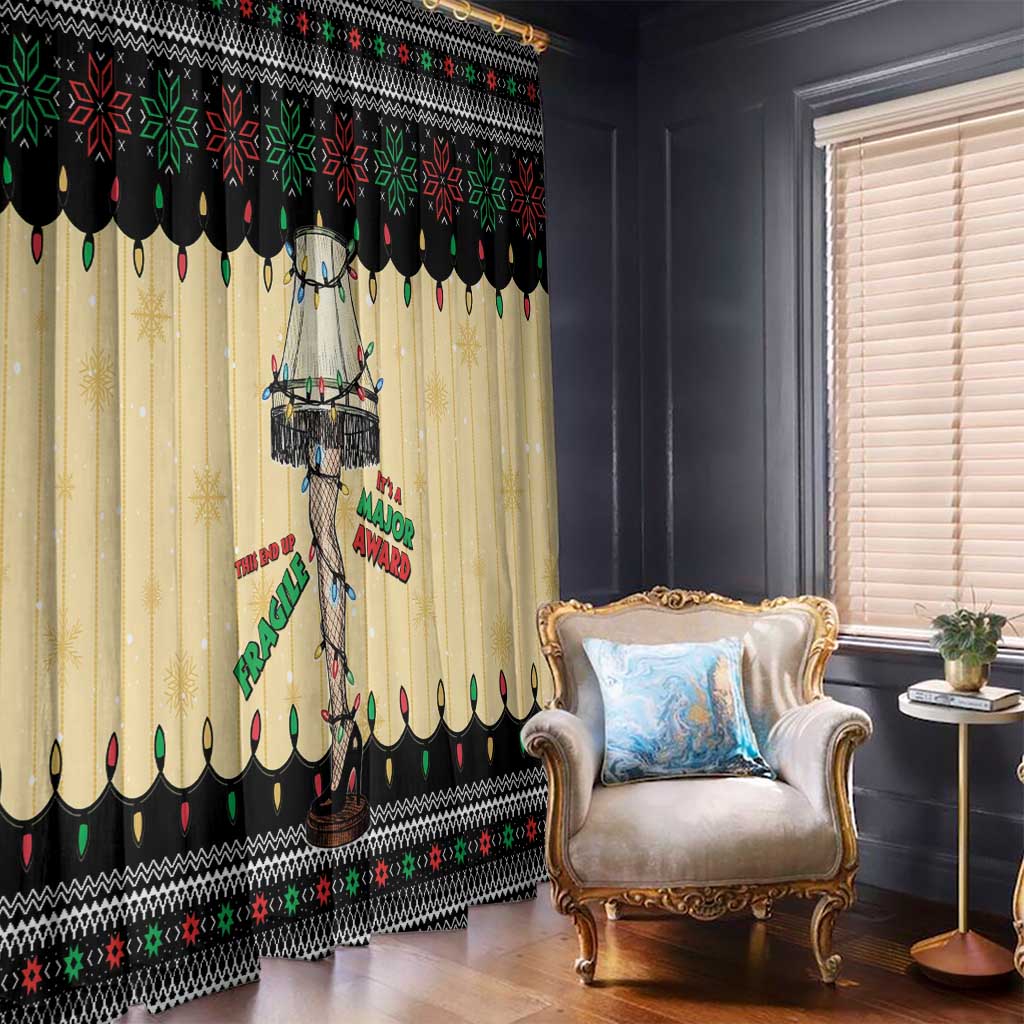Christmas Story Window Curtain Fragile Leg Lamp - Wonder Print Shop