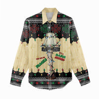Christmas Story Women Casual Shirt Fragile Leg Lamp - Wonder Print Shop