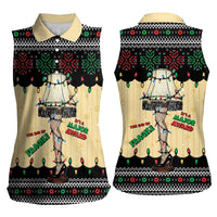 Christmas Story Women Sleeveless Polo Shirt Fragile Leg Lamp - Wonder Print Shop