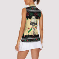 Christmas Story Women Sleeveless Polo Shirt Fragile Leg Lamp - Wonder Print Shop