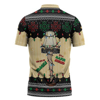 Christmas Story Zipper Polo Shirt Fragile Leg Lamp - Wonder Print Shop
