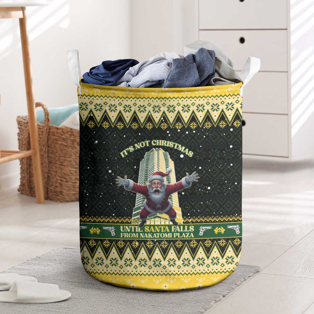 Nakatomi Plaza Laundry Basket It's Not Xmas Until Santa Falls - Wonder Print Shop