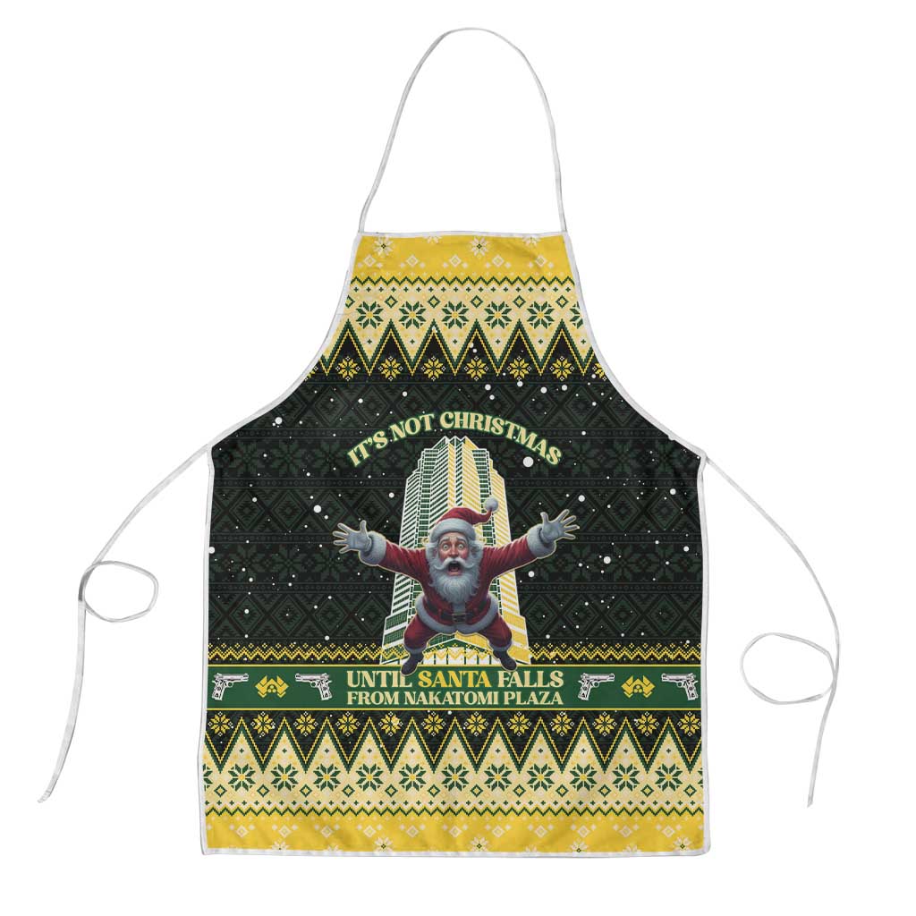 Nakatomi Plaza Apron It's Not Xmas Until Santa Falls - Wonder Print Shop