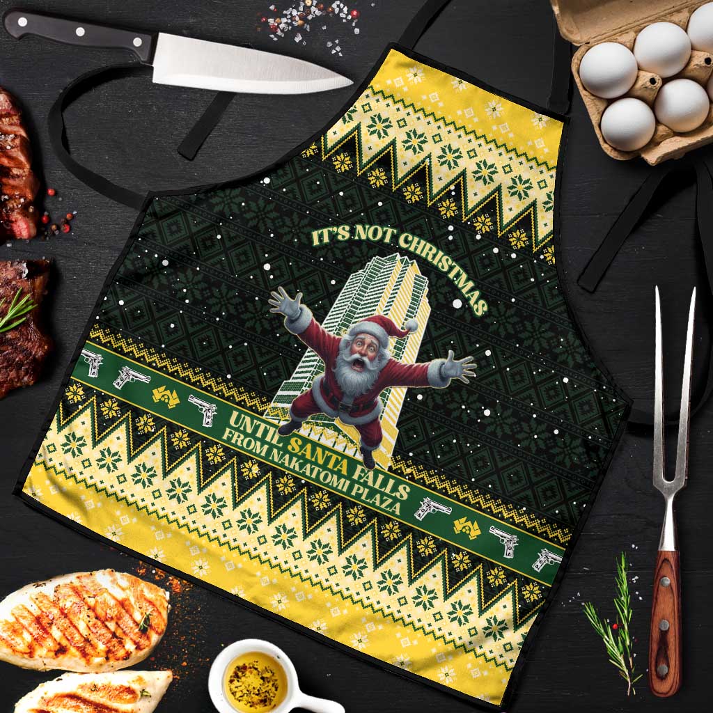 Nakatomi Plaza Apron It's Not Xmas Until Santa Falls - Wonder Print Shop