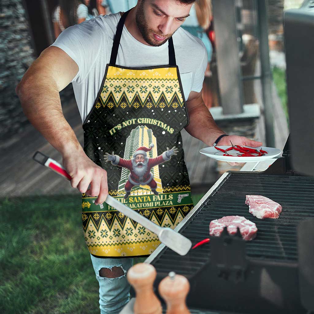Nakatomi Plaza Apron It's Not Xmas Until Santa Falls - Wonder Print Shop