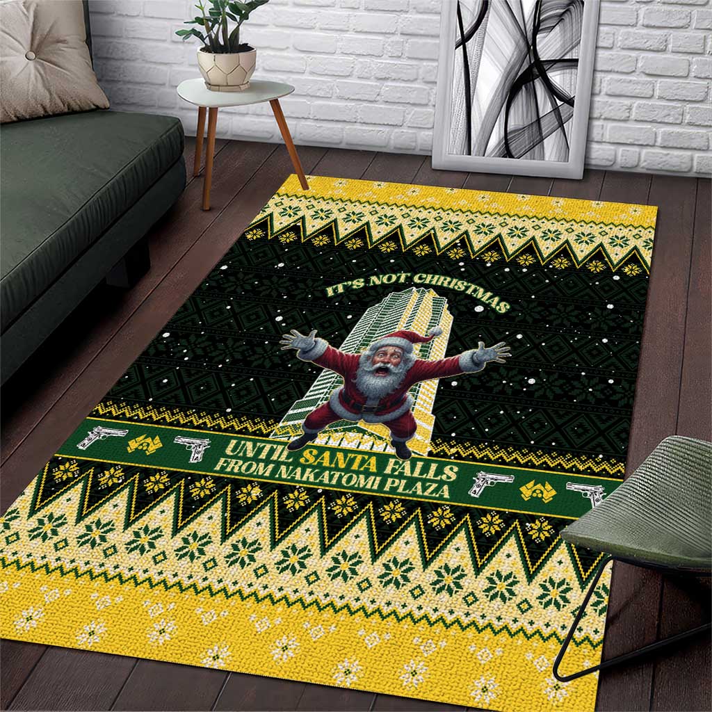 Nakatomi Plaza Area Rug It's Not Xmas Until Santa Falls - Wonder Print Shop