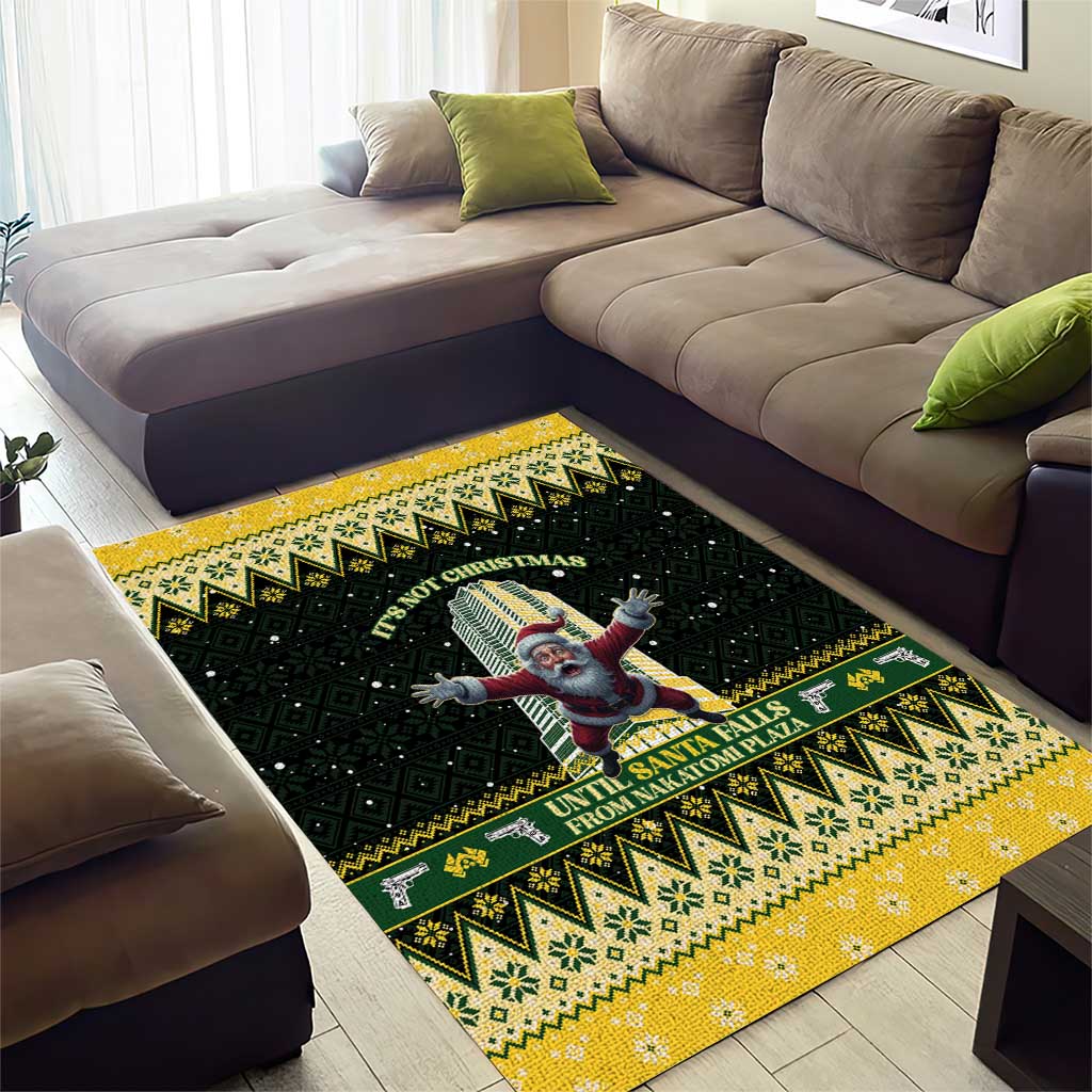 Nakatomi Plaza Area Rug It's Not Xmas Until Santa Falls - Wonder Print Shop