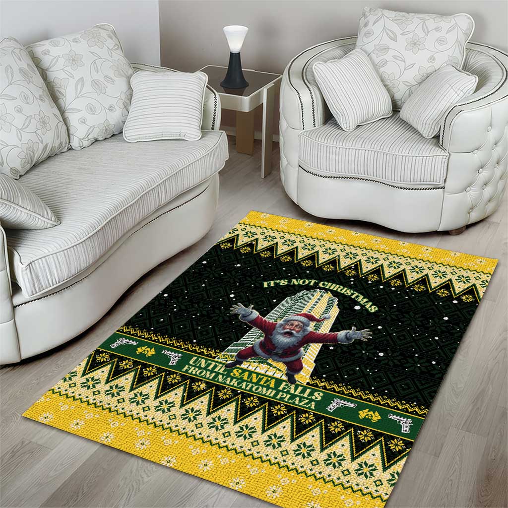 Nakatomi Plaza Area Rug It's Not Xmas Until Santa Falls - Wonder Print Shop