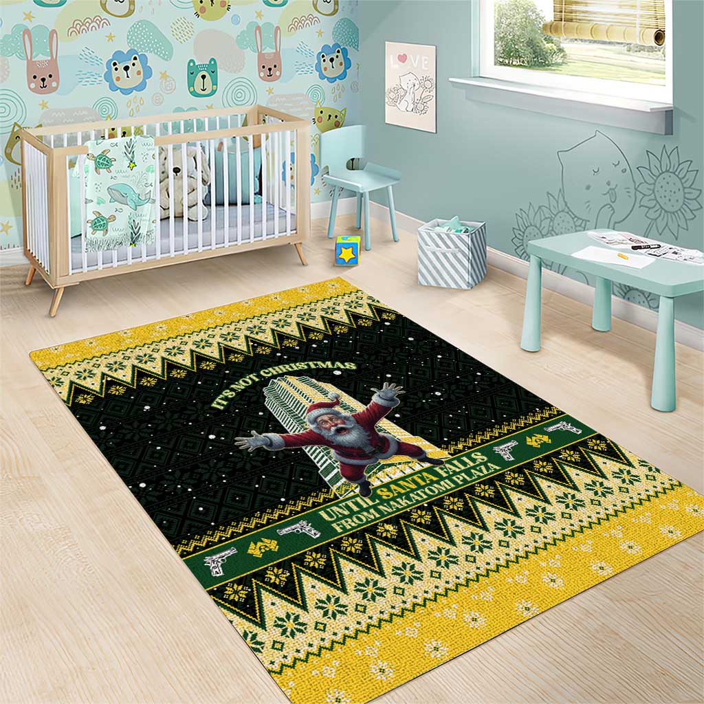 Nakatomi Plaza Area Rug It's Not Xmas Until Santa Falls - Wonder Print Shop