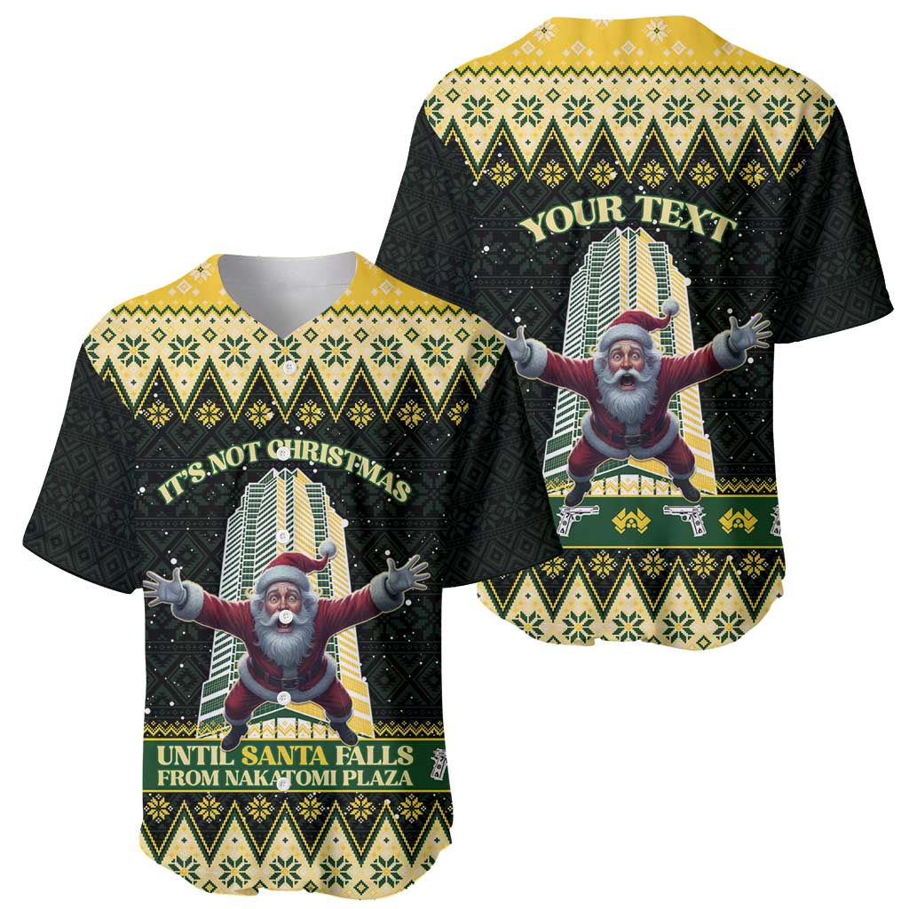 Personalised Nakatomi Plaza Baseball Jersey It's Not Xmas Until Santa Falls - Wonder Print Shop