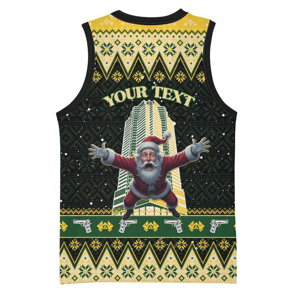 Personalised Nakatomi Plaza Basketball Jersey It's Not Xmas Until Santa Falls - Wonder Print Shop