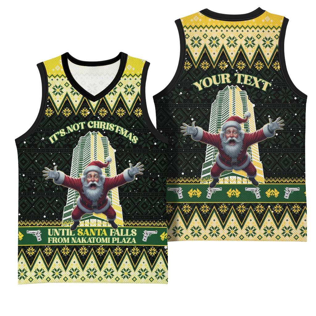 Personalised Nakatomi Plaza Basketball Jersey It's Not Xmas Until Santa Falls - Wonder Print Shop