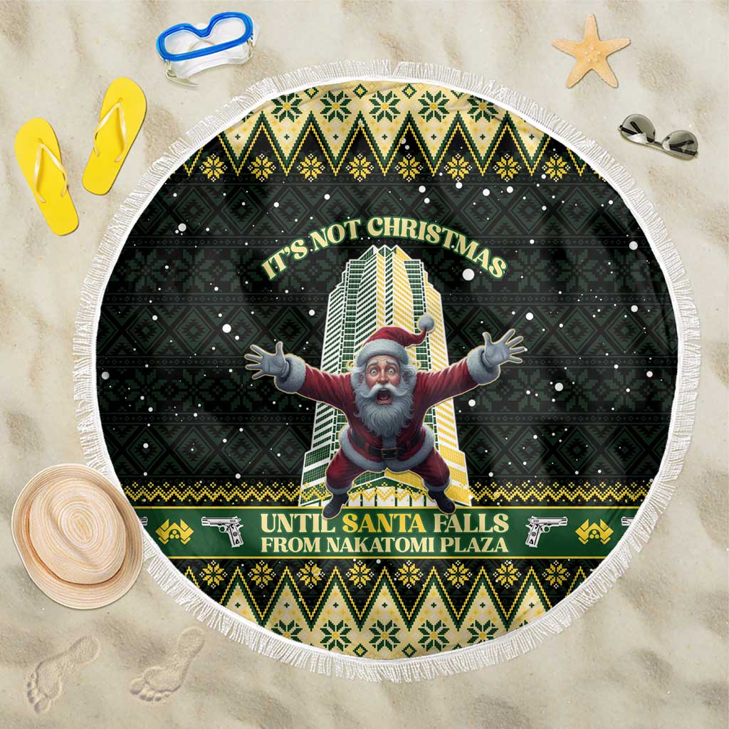 Nakatomi Plaza Beach Blanket It's Not Xmas Until Santa Falls - Wonder Print Shop