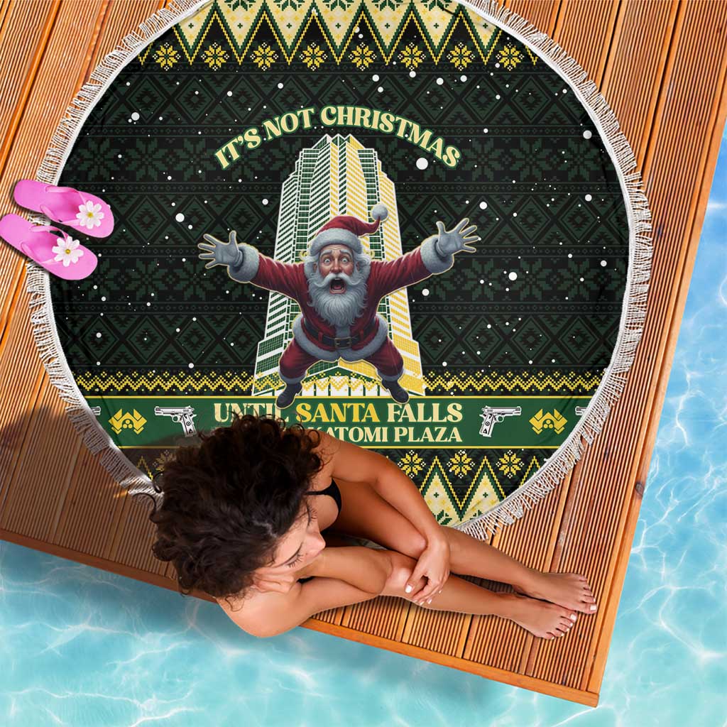 Nakatomi Plaza Beach Blanket It's Not Xmas Until Santa Falls - Wonder Print Shop