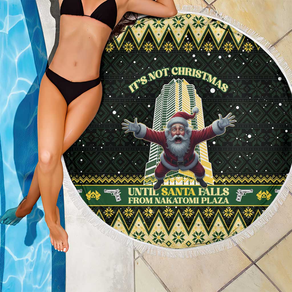 Nakatomi Plaza Beach Blanket It's Not Xmas Until Santa Falls - Wonder Print Shop