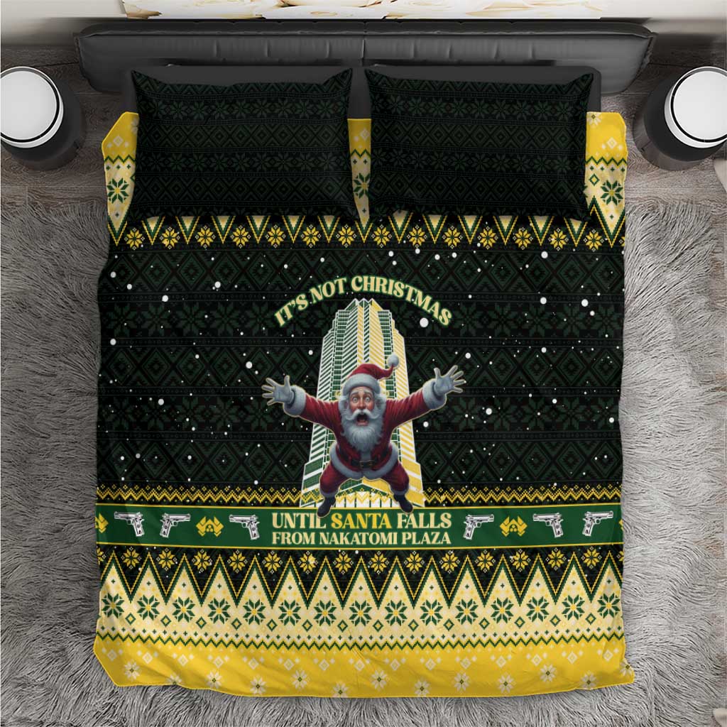 Nakatomi Plaza Bedding Set It's Not Xmas Until Santa Falls - Wonder Print Shop