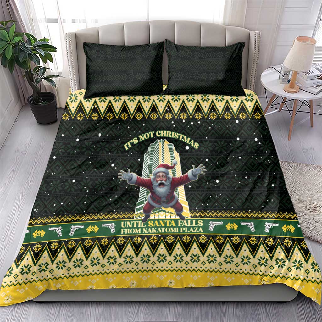 Nakatomi Plaza Bedding Set It's Not Xmas Until Santa Falls - Wonder Print Shop