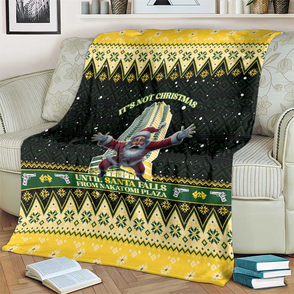 Nakatomi Plaza Blanket It's Not Xmas Until Santa Falls - Wonder Print Shop