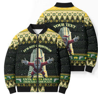 Personalised Nakatomi Plaza Bomber Puffer Jacket It's Not Xmas Until Santa Falls - Wonder Print Shop