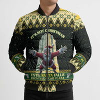 Personalised Nakatomi Plaza Bomber Puffer Jacket It's Not Xmas Until Santa Falls - Wonder Print Shop