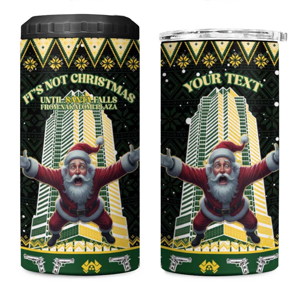 Personalised Nakatomi Plaza 4 in 1 Can Cooler Tumbler It's Not Xmas Until Santa Falls - Wonder Print Shop