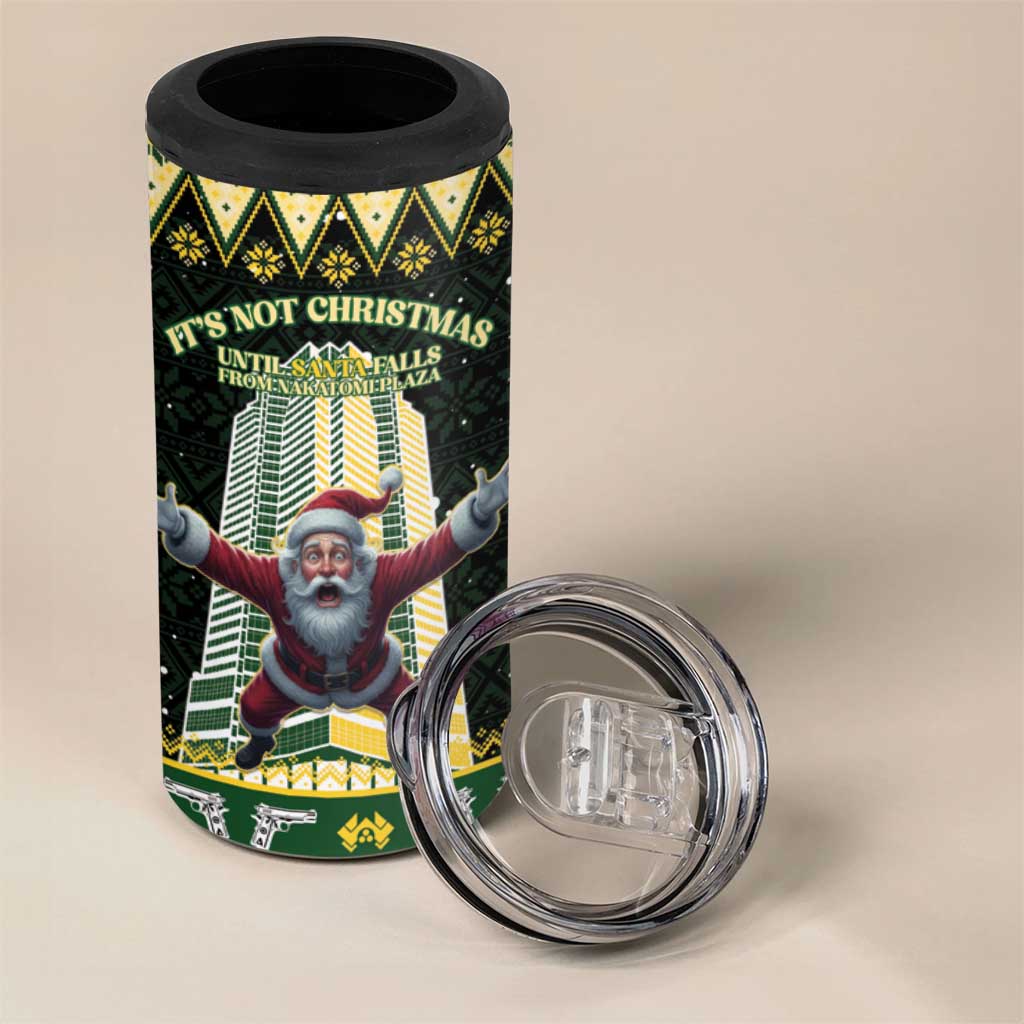 Personalised Nakatomi Plaza 4 in 1 Can Cooler Tumbler It's Not Xmas Until Santa Falls - Wonder Print Shop