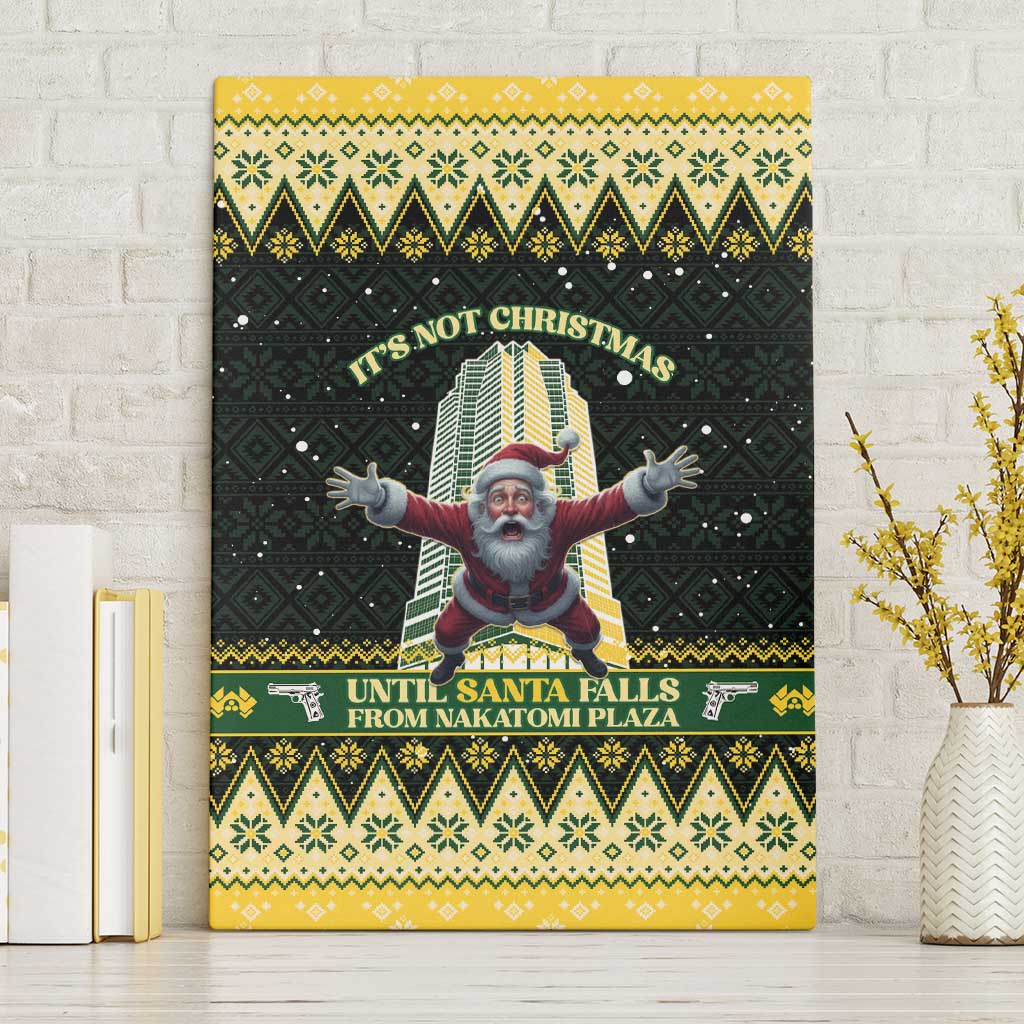 Nakatomi Plaza Canvas Wall Art It's Not Xmas Until Santa Falls - Wonder Print Shop