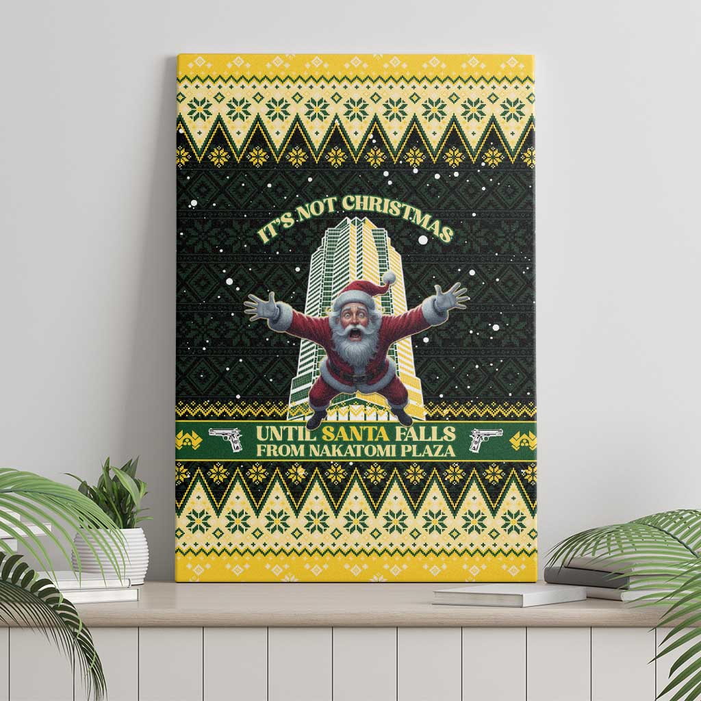 Nakatomi Plaza Canvas Wall Art It's Not Xmas Until Santa Falls - Wonder Print Shop